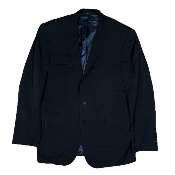 Ralph Lauren Black Label Made In Italy 100% Wool Sportscoat Black Mens Size 44L